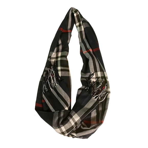 PASHMINA: Blue, White, and Red Stylish Scarf - Picture 1 of 2